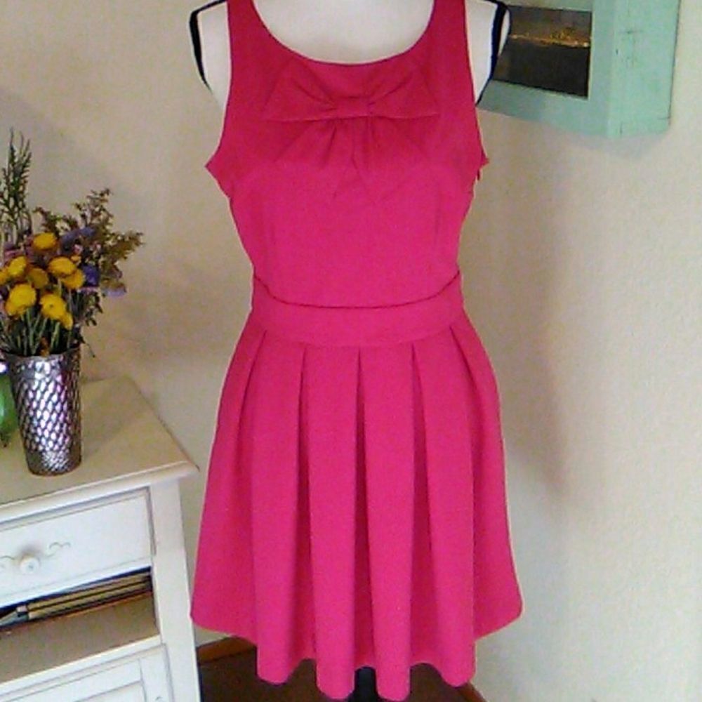 LC Lauren Conrad Dress with Bow and Pleats